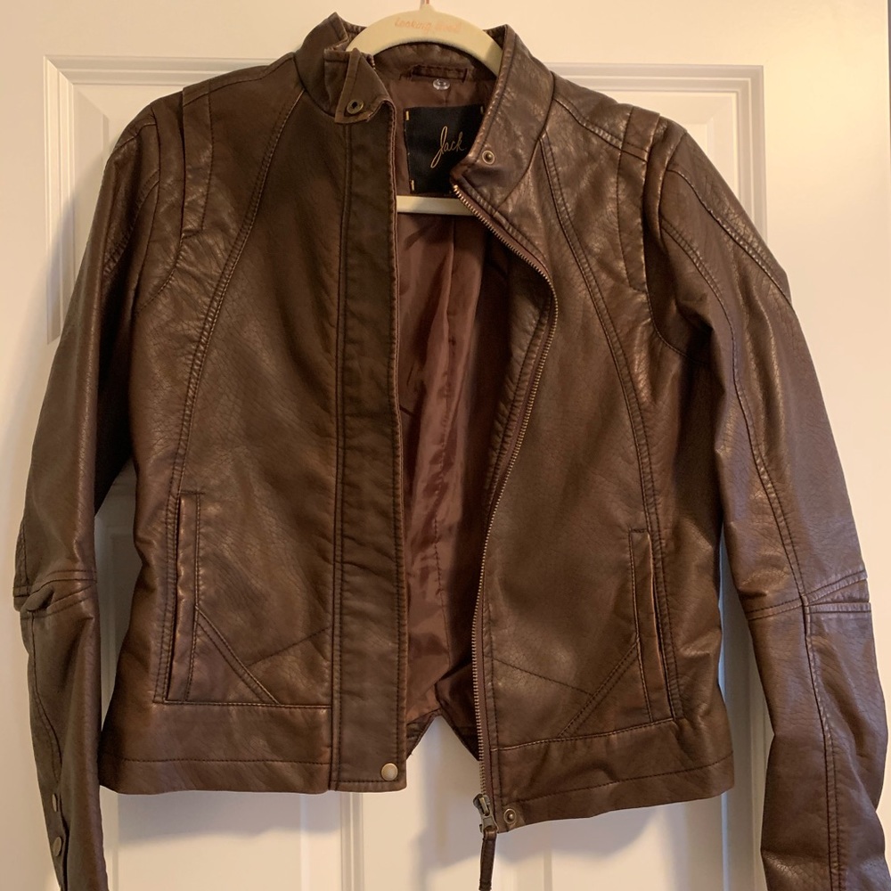 Jack Faux Leather Moto Jacket
